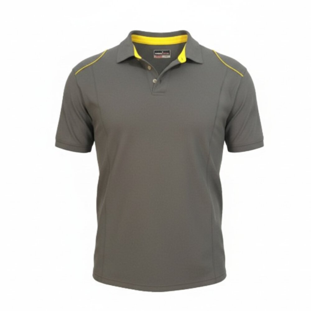 Grand Slam Men's Gray Waffle Short Sleeve Performance Golf Polo Shirt Sz XXL